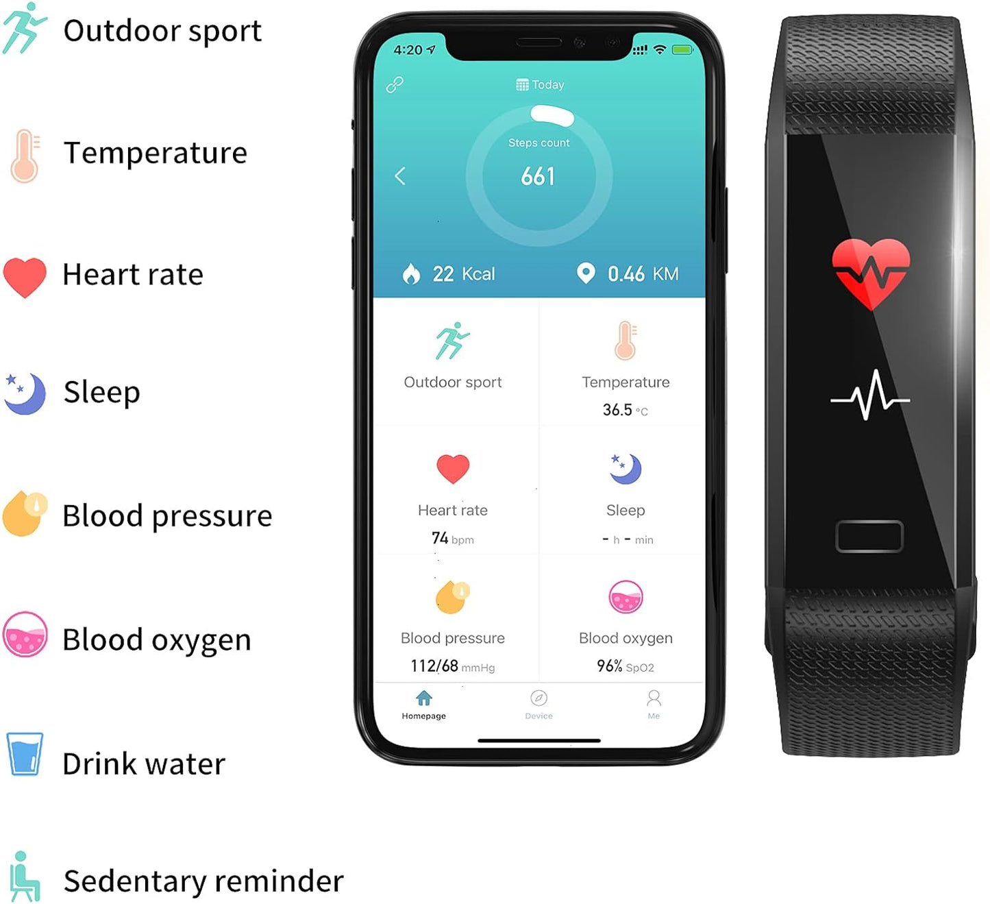 Advanced Fitness and Activity Tracker with 16 Sports Modes, Waterproof Design - Ideal Health Monitor for Men and Women (Available in Blue and Red)