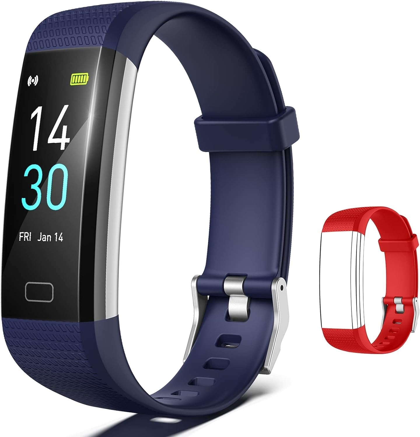 Advanced Fitness and Activity Tracker with 16 Sports Modes, Waterproof Design - Ideal Health Monitor for Men and Women (Available in Blue and Red)